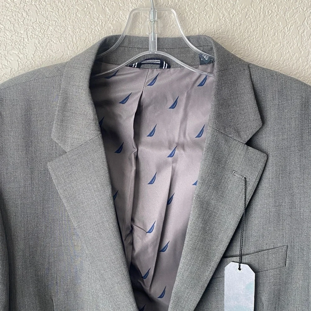 Nautica Men's Active Ventura Stretch Blazer Sport Coat Gray 44S - Picture 2 of 5